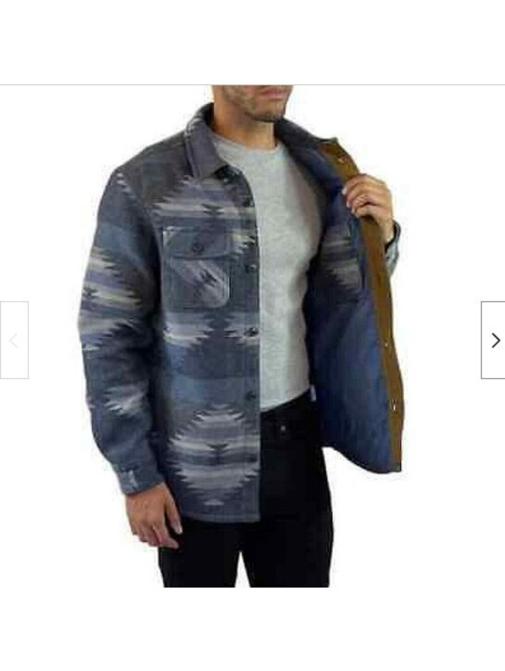 Jachs New York Aztec Southwestern Lined Wool Blend Jacket Shacket Mens Small